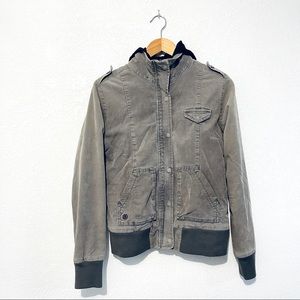 Corduroy Jacket with Fleece Lining, Removable Hood